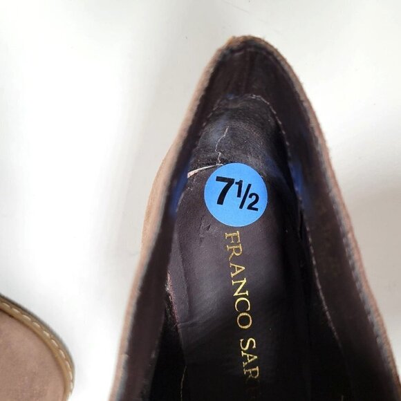 Franco Sarto Womens Suede Lace up Ankle Booties Size US 7.5 - Picture 7 of 16